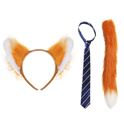 Fuchs Kostüm Set - Enthält Ohren, Schwanz & Krawatte - Tiermotive Verkleidung Zubehör für Party & Halloween Fuchs Kostüm Set - Enthält Ohren, Schwanz & Krawatte - Tiermotive Verkleidung Zubehör für Party & Halloween von I LOVE FANCY DRESS