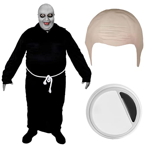 GLATZE, EITERNDEN ONKEL KOSTÜM EINSCHLIESSLICH KAHLER HUT UND GESICHTSFARBE GOTISCHES FAMILIENGUT FERNSEH- UND FILMCHARAKTER HALLOWEEN KOSTÜME von I LOVE FANCY DRESS