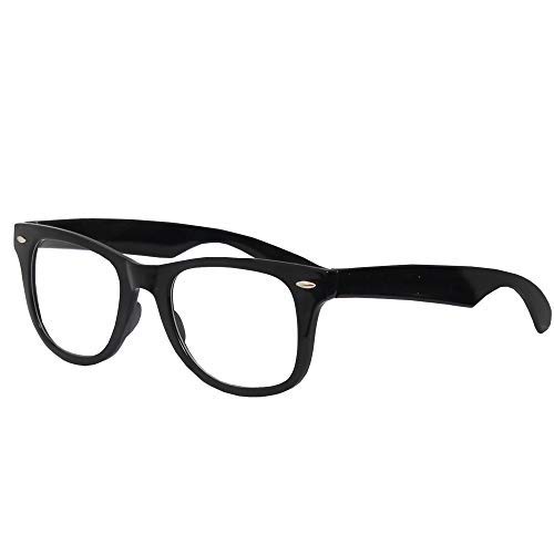 Geek-Brille für Kostüme, schwarzer Rahmen, ohne Gläser, Unisex, für Schule, Nerd Club, Retro-Stil, Großpackung (1 Stück) von I LOVE FANCY DRESS
