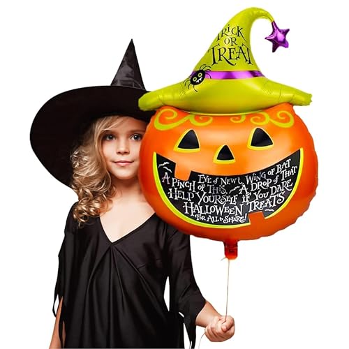 Halloween Folienballon Kürbis - 2 Stück - Groß 25.6 Zoll/65cm Folie Jack O Laterne Ballon mit Gruselige Nachricht - Halloween Party Outdoor Indoor Dekorationen Halloween Folienballon Kürbis - 2 Stück - Groß 25.6 Zoll/65cm Folie Jack O Laterne Ballon mit Gruselige Nachricht - Halloween Party Outdoor Indoor Dekorationen von I LOVE FANCY DRESS