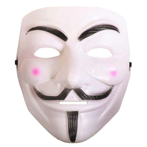 Halloween-Vendetta-Maske – 1 Stück – Gruselige Kunststoff-Gesichtsmaske – Erwachsene gruselige Halloween-TV-Film Trick or Treat Kostüm Zubehör Halloween-Vendetta-Maske – 1 Stück – Gruselige Kunststoff-Gesichtsmaske – Erwachsene gruselige Halloween-TV-Film Trick or Treat Kostüm Zubehör von I LOVE FANCY DRESS