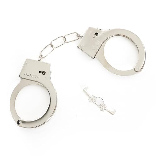Handschellen aus Metall mit Schlüssel - Realistische Verkleidung Kostüm Zubehör Requisite für Erwachsene - Polizei, Gefangene, Polizei & Räuber, Halloween und Party Outfits Handschellen aus Metall mit Schlüssel - Realistische Verkleidung Kostüm Zubehör Requisite für Erwachsene - Polizei, Gefangene, Polizei & Räuber, Halloween und Party Outfits von I LOVE FANCY DRESS