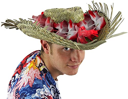 Hawaiian Hat Fancy Dress Zubehör Hula Lei auf natürliche Stroh Beachcomber Hat Blumen Sommer Beach Party Party Hawaiian Hat Fancy Dress Zubehör Hula Lei auf natürliche Stroh Beachcomber Hat Blumen Sommer Beach Party Party von I LOVE FANCY DRESS