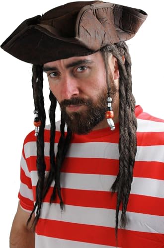 I LOVE FANCY DRESS Brauner Karibik-Piratenhut mit befestigten Riegeln, perfekt für Piratenkostüme, Motto-Partys und Halloween, 6 Stück I LOVE FANCY DRESS Brauner Karibik-Piratenhut mit befestigten Riegeln, perfekt für Piratenkostüme, Motto-Partys und Halloween, 6 Stück von I LOVE FANCY DRESS