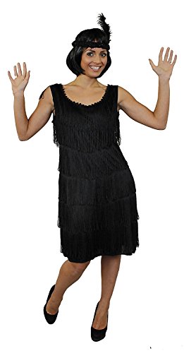 I LOVE FANCY DRESS Charleston Flapper KOSTÜM Kleid VERKLEIDUNG 4 Farben+PASSENDEM Stirnband+Feder+SILBERNEN Kette MUß VERKNOTET Werden=Kleid FRANSEN AUF BEIDEN Seiten=SCHWARZ-XLarge I LOVE FANCY DRESS Charleston Flapper KOSTÜM Kleid VERKLEIDUNG 4 Farben+PASSENDEM Stirnband+Feder+SILBERNEN Kette MUß VERKNOTET Werden=Kleid FRANSEN AUF BEIDEN Seiten=SCHWARZ-XLarge von I LOVE FANCY DRESS