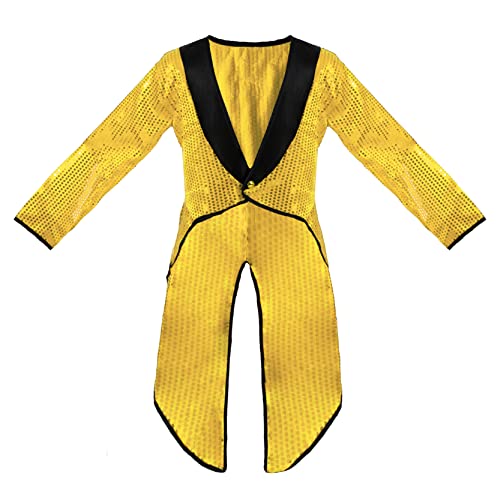 I LOVE FANCY DRESS Damen Gold Pailletten SCHWANZMANTEL KOSTÜM KOSTÜM ZUBEHÖR Tanz Show BLASS Gold Schwanz Mantel Unisex Outfit (X-Large EU 50/52) von I LOVE FANCY DRESS