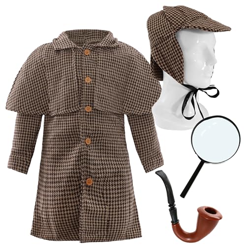I LOVE FANCY DRESS Detektivkostüm für Kinder, mit Lupe und Pfeife, mittelgroß, brauner Hirschhut, passender Mantel, Kunststoff-Rauchpfeife und Lupe, perfekt für den Welttag des Buches I LOVE FANCY DRESS Detektivkostüm für Kinder, mit Lupe und Pfeife, mittelgroß, brauner Hirschhut, passender Mantel, Kunststoff-Rauchpfeife und Lupe, perfekt für den Welttag des Buches von I LOVE FANCY DRESS