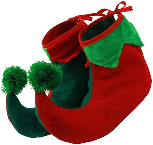 I LOVE FANCY DRESS ELFENSCHUHE Stiefel MIT AUSGESTOPFTEN Enden IN ERWACHSENEGRÖẞE - 2 WEIHNACHTSKOSTÜM ELF SCHUHZUBEHÖR Erwachsene Santa's Kleiner Helfer GRÜN ROT ELFE ÜBERSCHUHE von I LOVE FANCY DRESS