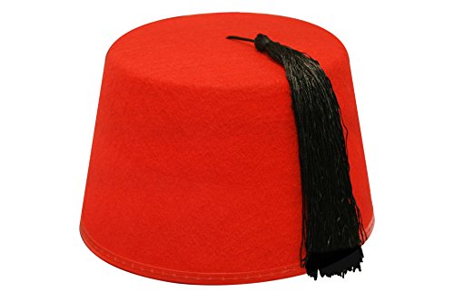 I LOVE FANCY DRESS FEZ/Hut Orient BASAR AGYPTISCHE Araber TÜRKISCHE VERKLEIDUNG KOSTÜM. Kopfbedeckung. Verschiedene STÜCKZAHLEN+MIT+OHNE ZUBEHÖR. 1-FEZ Hut von I LOVE FANCY DRESS