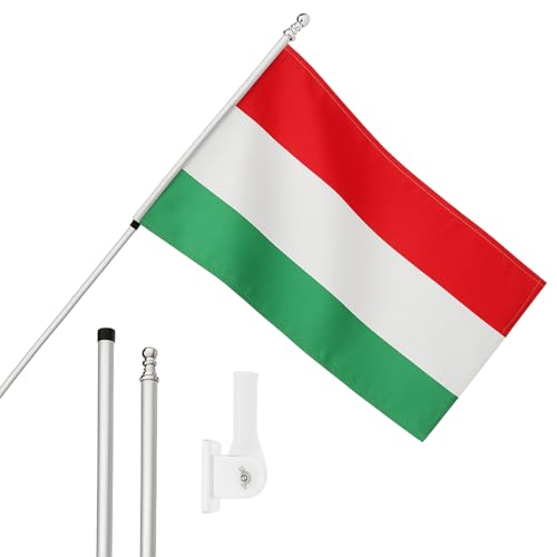 I LOVE FANCY DRESS Flagge, Fahnenmast und Wandhalterung, 1,5 x 0,9 m, Ungarn-Flagge mit Ösen, ausziehbarer Stange und Halterung, ungarischer Sport-Fan, Nationalstolz, Innen- und Außendekoration I LOVE FANCY DRESS Flagge, Fahnenmast und Wandhalterung, 1,5 x 0,9 m, Ungarn-Flagge mit Ösen, ausziehbarer Stange und Halterung, ungarischer Sport-Fan, Nationalstolz, Innen- und Außendekoration von I LOVE FANCY DRESS