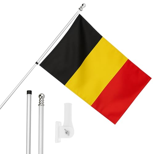 I LOVE FANCY DRESS Flagge, Fahnenmast und Wandhalterung, 152 x 91 cm, Belgische Flagge mit Ösen, ausziehbarer Stange und Halterung, Belgischer Sport-Fan, Nationalstolz, Dekoration für drinnen und I LOVE FANCY DRESS Flagge, Fahnenmast und Wandhalterung, 152 x 91 cm, Belgische Flagge mit Ösen, ausziehbarer Stange und Halterung, Belgischer Sport-Fan, Nationalstolz, Dekoration für drinnen und von I LOVE FANCY DRESS