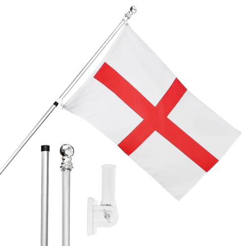 I LOVE FANCY DRESS Flagge, Fahnenmast und Wandhalterung, 152 x 91 cm, England-Flagge mit Ösen, ausziehbarer Stange und Halterung, englischer Sport-Fan, Nationalstolz, Innen- und Außendekoration I LOVE FANCY DRESS Flagge, Fahnenmast und Wandhalterung, 152 x 91 cm, England-Flagge mit Ösen, ausziehbarer Stange und Halterung, englischer Sport-Fan, Nationalstolz, Innen- und Außendekoration von I LOVE FANCY DRESS