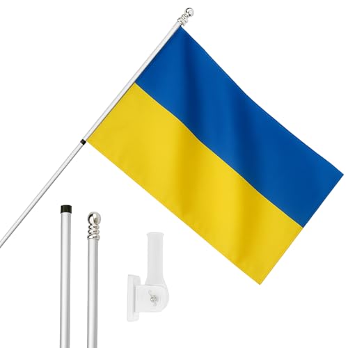 I LOVE FANCY DRESS Flagge, Fahnenmast und Wandhalterung, 152 x 91 cm, Ukraine-Flagge mit Ösen, ausziehbarer Stange und Halterung, Ukrainischer Sport-Fan, Nationalstolz, Innen- und Außendekoration I LOVE FANCY DRESS Flagge, Fahnenmast und Wandhalterung, 152 x 91 cm, Ukraine-Flagge mit Ösen, ausziehbarer Stange und Halterung, Ukrainischer Sport-Fan, Nationalstolz, Innen- und Außendekoration von I LOVE FANCY DRESS