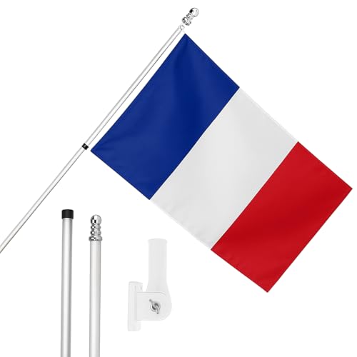 I LOVE FANCY DRESS Frankreich-Flagge, Fahnenmast und Wandhalterung, 152 x 91 cm, französische Flagge mit Ösen, ausziehbarer Stange und Halterung, Sportfans, Nationalstolz, Innen- und Außendekoration I LOVE FANCY DRESS Frankreich-Flagge, Fahnenmast und Wandhalterung, 152 x 91 cm, französische Flagge mit Ösen, ausziehbarer Stange und Halterung, Sportfans, Nationalstolz, Innen- und Außendekoration von I LOVE FANCY DRESS