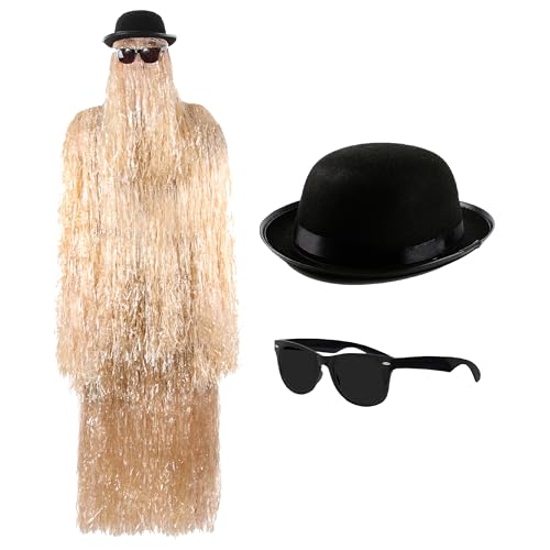I LOVE FANCY DRESS Gothic Familie KOSTÜM VERKLEIDUNG COMPLETTE Familien VERKLEIDUNG Fasching Halloween Karneval=Cousin-4 Hula RÖCKE IN DER Farbe Natur LÄNGE VON 80cm+Brille+Melone 58cm von I LOVE FANCY DRESS