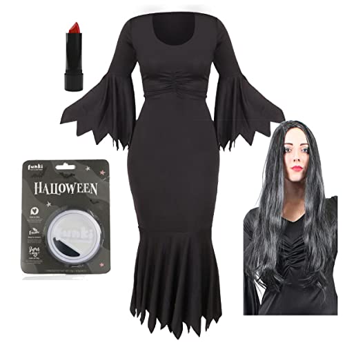 I LOVE FANCY DRESS Gothic Familie KOSTÜM VERKLEIDUNG COMPLETTE Familien VERKLEIDUNG Fasching Halloween Karneval=DIE Dame des HAUSES-Kleid-XSmall von I LOVE FANCY DRESS