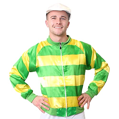 I LOVE FANCY DRESS JOCKEY KOSTÜM GRÜN UND GELB GESTREIFTES KOSTÜM MIT JACKE UND WEIẞER JOCKEY HUT - PERFEKT FÜR JUNGGESELLENABSCHIEDE UND ANDERE EREIGNISSE - GRÖẞE: KLEIN I LOVE FANCY DRESS JOCKEY KOSTÜM GRÜN UND GELB GESTREIFTES KOSTÜM MIT JACKE UND WEIẞER JOCKEY HUT - PERFEKT FÜR JUNGGESELLENABSCHIEDE UND ANDERE EREIGNISSE - GRÖẞE: KLEIN von I LOVE FANCY DRESS