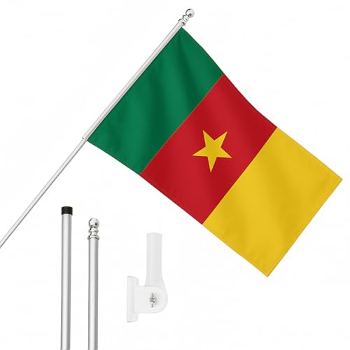 I LOVE FANCY DRESS Kamerun-Flagge, Fahnenmast und Wandhalterung, 152 x 91 cm, Kamerun-Flagge mit Ösen, ausziehbarer Stange und Halterung, Sportfans, Nationalstolz, Innen- und Außendekoration I LOVE FANCY DRESS Kamerun-Flagge, Fahnenmast und Wandhalterung, 152 x 91 cm, Kamerun-Flagge mit Ösen, ausziehbarer Stange und Halterung, Sportfans, Nationalstolz, Innen- und Außendekoration von I LOVE FANCY DRESS