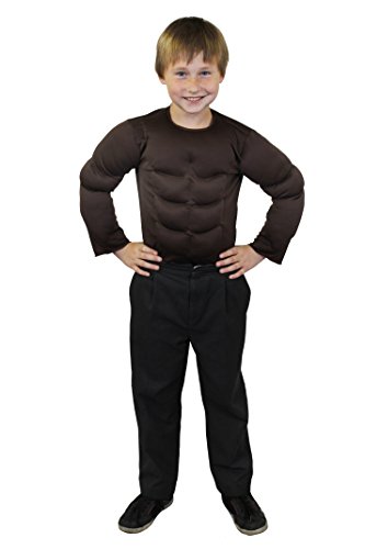 I LOVE FANCY DRESS Kinder Brust Muskel KOSTÜM IN BRAUN UND 2 VERSCHIEDENEN GRÖßEN SUPER FÜR Jede SUPERHELDEN Kinder VERKLEIDUNG ODER Wrestler KOSTÜM= IN DER Farbe BRAUN & GRÖßE XLarge von I LOVE FANCY DRESS