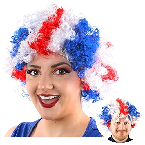 I LOVE FANCY DRESS LTD Afroperücke für Erwachsene, Union Jack, gelockt, Union Jack, Afro-Perücke, VE Day, Queen Jubilee, British Events, 1 Stück I LOVE FANCY DRESS LTD Afroperücke für Erwachsene, Union Jack, gelockt, Union Jack, Afro-Perücke, VE Day, Queen Jubilee, British Events, 1 Stück von I LOVE FANCY DRESS