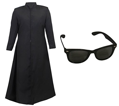 I LOVE FANCY DRESS Langer SCHWARZER Mantel/Duster = KOSTÜM VERKLEIDUNG =Fasching Karneval Halloween = Vampir JÄGER +Priester = ERHALTBAR MIT VERSCHIEDENEM ZUBEHÖR= Brille +Mantel - XLarge I LOVE FANCY DRESS Langer SCHWARZER Mantel/Duster = KOSTÜM VERKLEIDUNG =Fasching Karneval Halloween = Vampir JÄGER +Priester = ERHALTBAR MIT VERSCHIEDENEM ZUBEHÖR= Brille +Mantel - XLarge von I LOVE FANCY DRESS
