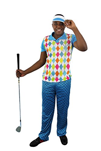 I LOVE FANCY DRESS MÄNNER Golf KOSTÜM VERKLEIDUNG= 4 Verschiedene GRÖSSEN=3 TEILIG =100% Polyester=Fasching Karneval Spass =Large von I LOVE FANCY DRESS