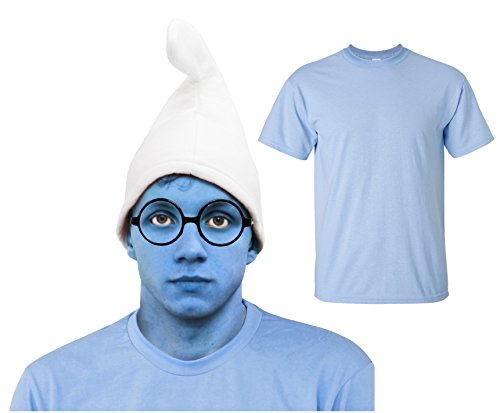 I LOVE FANCY DRESS MAGISCHE Zwerge KOSTÜM VERKLEIDUNG=SCHLUMPF VERKLEIDUNG Set Verschiedene Zwerge=SCHLAUER ZWERG-Weisse ZWERGEN MÜTZE+BLAUEM Make UP +Brille+ Tshirt-MEDIUM I LOVE FANCY DRESS MAGISCHE Zwerge KOSTÜM VERKLEIDUNG=SCHLUMPF VERKLEIDUNG Set Verschiedene Zwerge=SCHLAUER ZWERG-Weisse ZWERGEN MÜTZE+BLAUEM Make UP +Brille+ Tshirt-MEDIUM von I LOVE FANCY DRESS