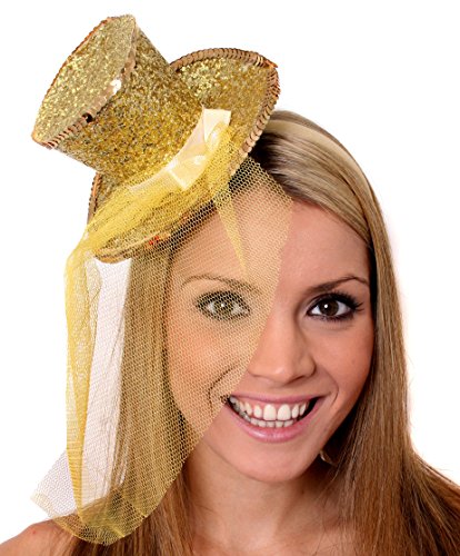 I LOVE FANCY DRESS Mini Glitter Zylinder Hut =MIT Netz AN EINEM HAARREIF= ERHALTBAR IN 8 SUPER GLITZERNDEN Farben = ZUBEHÖR Fasching Karneval Party = Goldener I LOVE FANCY DRESS Mini Glitter Zylinder Hut =MIT Netz AN EINEM HAARREIF= ERHALTBAR IN 8 SUPER GLITZERNDEN Farben = ZUBEHÖR Fasching Karneval Party = Goldener von I LOVE FANCY DRESS