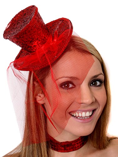 I LOVE FANCY DRESS Mini Glitter Zylinder Hut =MIT Netz AN EINEM HAARREIF= ERHALTBAR IN 8 SUPER GLITZERNDEN Farben = ZUBEHÖR Fasching Karneval Party = ROT I LOVE FANCY DRESS Mini Glitter Zylinder Hut =MIT Netz AN EINEM HAARREIF= ERHALTBAR IN 8 SUPER GLITZERNDEN Farben = ZUBEHÖR Fasching Karneval Party = ROT von I LOVE FANCY DRESS