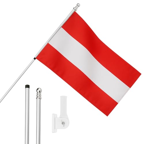 I LOVE FANCY DRESS Österreich-Flagge, Fahnenmast und Wandhalterung, 1,5 x 0,9 m, Österreichische Flagge mit Ösen, ausziehbarer Stange und Halterung, Sportfans, Nationalstolz, Innen- und I LOVE FANCY DRESS Österreich-Flagge, Fahnenmast und Wandhalterung, 1,5 x 0,9 m, Österreichische Flagge mit Ösen, ausziehbarer Stange und Halterung, Sportfans, Nationalstolz, Innen- und von I LOVE FANCY DRESS