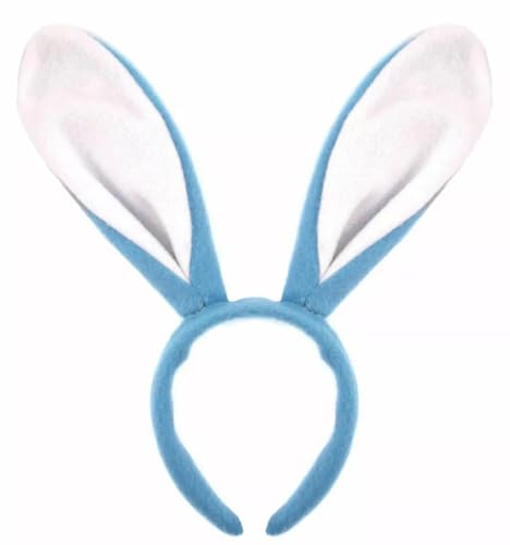 I LOVE FANCY DRESS Osterhasenohren - 1 Stück - Weiche Pastellblaue Hasenohren auf Haarreif - Kinder und Erwachsene Buntes Lustiges Zubehör für Ostereiersuche Mottopartys und Feiern von I LOVE FANCY DRESS