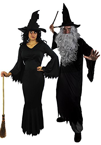 I LOVE FANCY DRESS PAARE KOSTÜM VERKLEIDUNG =BÖSE HEXE +BÖSER ZAUBERER MIT = HALLOWEEN +KARNEVAL =KLEID+ROBE+1 PERÜCKE+1 BART+2 ZAUBERHÜTE+2 PLASTIK ZAUBERSTÄBE= ZAUBER-LARGE + HEXE-LARGE I LOVE FANCY DRESS PAARE KOSTÜM VERKLEIDUNG =BÖSE HEXE +BÖSER ZAUBERER MIT = HALLOWEEN +KARNEVAL =KLEID+ROBE+1 PERÜCKE+1 BART+2 ZAUBERHÜTE+2 PLASTIK ZAUBERSTÄBE= ZAUBER-LARGE + HEXE-LARGE von I LOVE FANCY DRESS