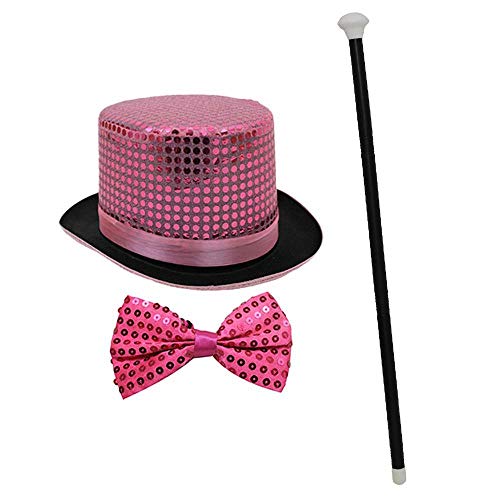 I LOVE FANCY DRESS Pailetten Zylinder HÜTE+Fliege+TANZSTOCK= KOSTÜM VERKLEIDUNG=Unisex =ERHALTBAR TOLLES ZUBEHÖR FÜR Karneval ODER Fasching ODER Silvester=ROSA I LOVE FANCY DRESS Pailetten Zylinder HÜTE+Fliege+TANZSTOCK= KOSTÜM VERKLEIDUNG=Unisex =ERHALTBAR TOLLES ZUBEHÖR FÜR Karneval ODER Fasching ODER Silvester=ROSA von I LOVE FANCY DRESS