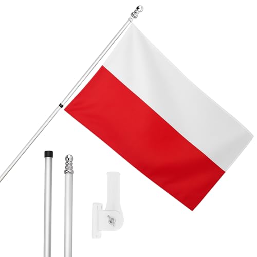 I LOVE FANCY DRESS Polen-Flagge, Fahnenmast und Wandhalterung, 1,5 x 0,9 m, polnische Flagge mit Ösen, ausziehbarer Stange und Halterung, Sportfans, Nationalstolz, Innen- und Außendekoration I LOVE FANCY DRESS Polen-Flagge, Fahnenmast und Wandhalterung, 1,5 x 0,9 m, polnische Flagge mit Ösen, ausziehbarer Stange und Halterung, Sportfans, Nationalstolz, Innen- und Außendekoration von I LOVE FANCY DRESS