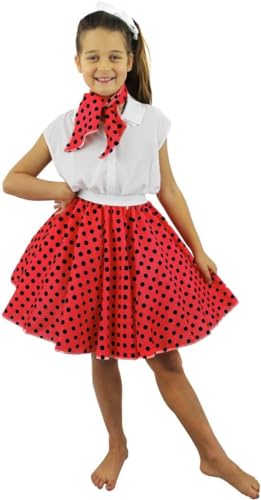 I LOVE FANCY DRESS ROTER KURZER Rock MIT SCHWARZEN Punkten Polka DOTS UND Hals-SCHAL-Stil 50ER Jahre Stil FÜR MÄDCHEN PERFEKT FÜR Themen-Partys, Sommer ODER TÄNZE UND Theater I LOVE FANCY DRESS ROTER KURZER Rock MIT SCHWARZEN Punkten Polka DOTS UND Hals-SCHAL-Stil 50ER Jahre Stil FÜR MÄDCHEN PERFEKT FÜR Themen-Partys, Sommer ODER TÄNZE UND Theater von I LOVE FANCY DRESS