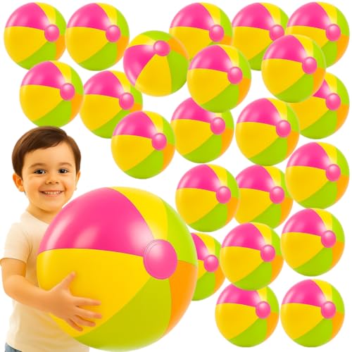 I LOVE FANCY DRESS Riesige Regenbogen-Strandbälle, 55,9 cm, groß, Sommerspielzeug für Pool, Strand und Garten, lustiges Partyzubehör für alle Altersgruppen, 12 Stück I LOVE FANCY DRESS Riesige Regenbogen-Strandbälle, 55,9 cm, groß, Sommerspielzeug für Pool, Strand und Garten, lustiges Partyzubehör für alle Altersgruppen, 12 Stück von I LOVE FANCY DRESS