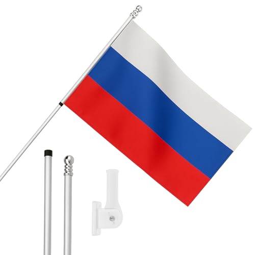 I LOVE FANCY DRESS Russland-Flagge, Fahnenmast und Wandhalterung, 1,5 x 0,9 m, russische Flagge mit Ösen, ausziehbarer Stange und Halterung, Sportfans, Nationalstolz, Innen- und Außendekoration I LOVE FANCY DRESS Russland-Flagge, Fahnenmast und Wandhalterung, 1,5 x 0,9 m, russische Flagge mit Ösen, ausziehbarer Stange und Halterung, Sportfans, Nationalstolz, Innen- und Außendekoration von I LOVE FANCY DRESS