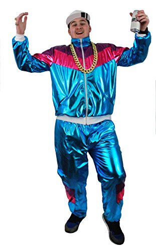 I LOVE FANCY DRESS SHELL SUIT HIP HOP RAPPER= KOSTÜM VERKLEIDUNG=VERSCHIEDENE GRÖSSEN =DAS PERFEKTE KOSTÜM FÜR FASCHING UND KARNEVAL DER 80iger JAHRE= MEDIUM von I LOVE FANCY DRESS