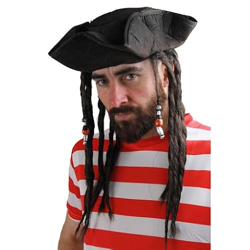 I LOVE FANCY DRESS Schwarzer Karibik-Piratenhut mit befestigten Riegeln, perfekt für Piratenkostüme, Motto-Partys und Halloween, 6 Stück I LOVE FANCY DRESS Schwarzer Karibik-Piratenhut mit befestigten Riegeln, perfekt für Piratenkostüme, Motto-Partys und Halloween, 6 Stück von I LOVE FANCY DRESS