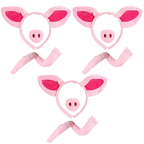 I LOVE FANCY DRESS Schweine-Kostüm-Zubehör-Set, rosa Schweineohren auf Stirnband, falsche Nase und Schwanz, Einheitsgröße, 3 Stück I LOVE FANCY DRESS Schweine-Kostüm-Zubehör-Set, rosa Schweineohren auf Stirnband, falsche Nase und Schwanz, Einheitsgröße, 3 Stück von I LOVE FANCY DRESS