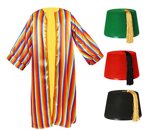 I LOVE FANCY DRESS Technicolor Regenbogen Farben Mantel. JOSEPF Mantel Coat. STANDART Mantel von I LOVE FANCY DRESS