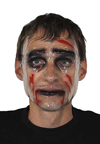 I LOVE FANCY DRESS Transparente Halloween-Maske – gruselige, transparente Kunststoff-Gesichtsmaske mit blutigen Markierungen – Erwachsene Einheitsgröße – 1 Stück I LOVE FANCY DRESS Transparente Halloween-Maske – gruselige, transparente Kunststoff-Gesichtsmaske mit blutigen Markierungen – Erwachsene Einheitsgröße – 1 Stück von I LOVE FANCY DRESS