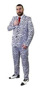 I LOVE FANCY DRESS UNISEX DALMATINER AUFDRUCK HOSENANZUG CRUEL-DE-VILL BÖSE HUNDE FRAU ODER ZUHÄLTER KOSTÜM VERKLEIDUNG MIT EINER ROTEN KRAWATTE = HALLOWEEN FASCHING KARNEVAL=XXLARGE von I LOVE FANCY DRESS