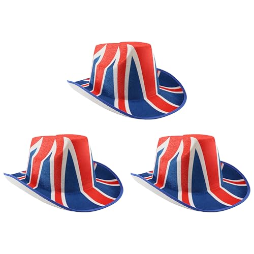 I LOVE FANCY DRESS Union Jack Cowboyhut - 3 Stück - Cowboyhut mit Union Jack Flagge Print - Königskrönung Jubilee Street Party Kostüm Zubehör I LOVE FANCY DRESS Union Jack Cowboyhut - 3 Stück - Cowboyhut mit Union Jack Flagge Print - Königskrönung Jubilee Street Party Kostüm Zubehör von I LOVE FANCY DRESS
