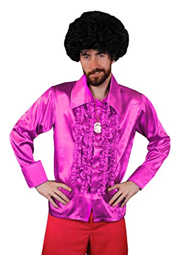I Love Fancy Dress ILFD4601XL Disco-Hemd mit Rüschen, Herren, im Stil der 1970er Jahre, Pink, Größe XL I Love Fancy Dress ILFD4601XL Disco-Hemd mit Rüschen, Herren, im Stil der 1970er Jahre, Pink, Größe XL von I LOVE FANCY DRESS