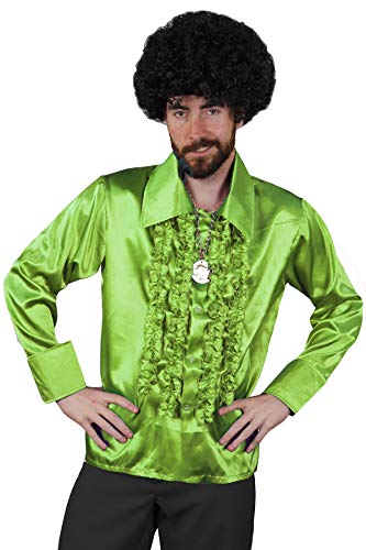 ILOVEFANCYDRESS I Love Fancy Dress ILFD4603XL Herren Disco Rüschen-Hemd, Neon, 1970er, Gr. XL, neongrün ILOVEFANCYDRESS I Love Fancy Dress ILFD4603XL Herren Disco Rüschen-Hemd, Neon, 1970er, Gr. XL, neongrün von I LOVE FANCY DRESS
