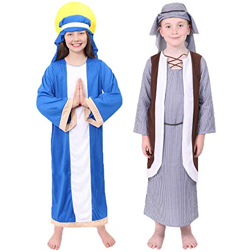 Jungfrau Maria und Joseph-Kostüme – Krippen-Kostüm für Kinder – Maria Medium und Joseph, Größe L von I LOVE FANCY DRESS