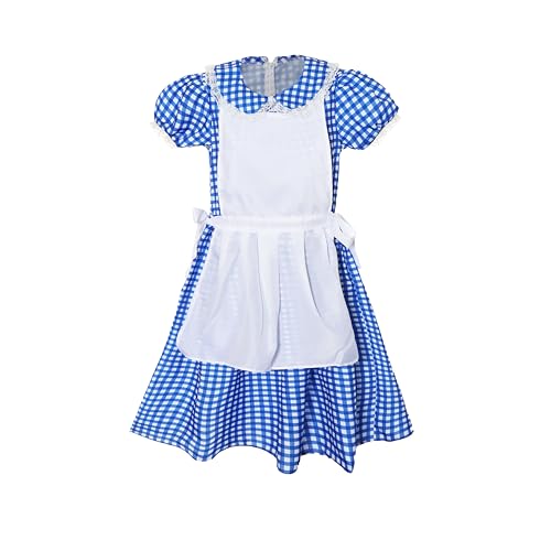 Kansas Mädchenkostüm – Größe L – Blau und Weiß Gingham-Kleid mit weißer Schürze vorne – Kinder-TV-Film-Weltbuchtag Kostüm Kansas Mädchenkostüm – Größe L – Blau und Weiß Gingham-Kleid mit weißer Schürze vorne – Kinder-TV-Film-Weltbuchtag Kostüm von I LOVE FANCY DRESS