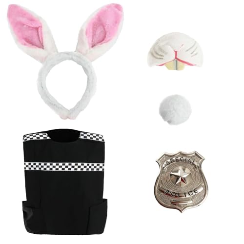 Kinder City Bunny Polizist Kostüm - Klein - Tierverkleidung mit Weste, Hasenohren, Abzeichen & Hasennase Kinder City Bunny Polizist Kostüm - Klein - Tierverkleidung mit Weste, Hasenohren, Abzeichen & Hasennase von I LOVE FANCY DRESS