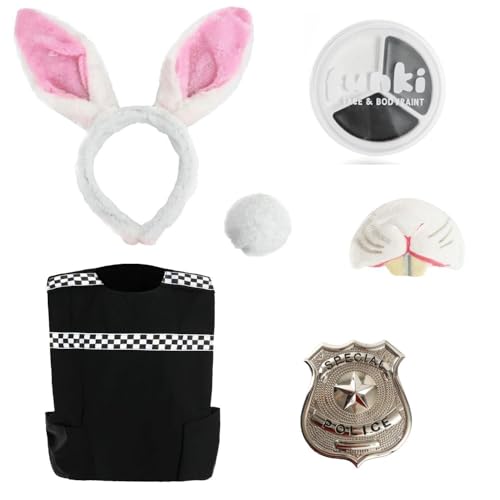 Kinder City Bunny Polizistenkostüm – mittelgroße Mädchen Tiercop-Kostüm – Rollenspiel-Kostüm für Buchwoche, Halloween, Partys & Verkleidungsspaß Kinder City Bunny Polizistenkostüm – mittelgroße Mädchen Tiercop-Kostüm – Rollenspiel-Kostüm für Buchwoche, Halloween, Partys & Verkleidungsspaß von I LOVE FANCY DRESS